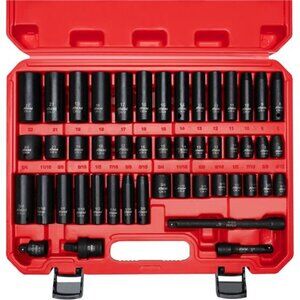 Drive Impact Socket Set, 48-Piece Standard SAE (5/16 to 3/4 inch)